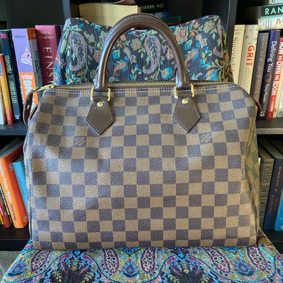 Authentic Louis Vuitton Speedy 30 in Damier Ebene - Made in France - EUC! - Picture 2 of 16